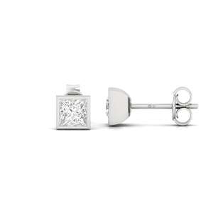 Pendientes Solitarios Blaze con Diamante Cultivado en Laboratorio CVD de Corte Princesa de 0.40ct, Chapados en Oro de 10K, Certificados por IGI, Diseño Elegante y Brillante - Product Image 4