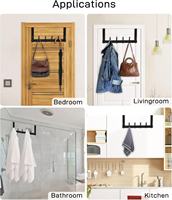 Porte-manteau mural sans perçage robuste pour vêtements, chapeaux, sacs, serviettes – Rangement pour salle de bain et chambre