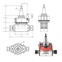 Moteur de broche à double angle HQD ISO30 ER25 8400 tr/min pour machine de découpe CNC pour le travail du bois