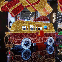 Shengyue OEM/ODM Lumières de Noël LED créatives personnalisées en forme de voiture, rouges, étanches IP65, à intensité variable, avec télécommande pour aménagement paysager