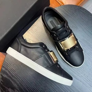 Zapatillas casuales de lujo para hombre, estilo clásico de diseñador, zapatillas deportivas para mujer con placa metálica, estilo casual para caminar - Product Image 4