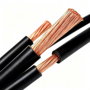 สายเชื่อมทองแดงแบบยืดหยุ่นหุ้มฉนวน PVC/ยาง ขนาดเส้นผ่านศูนย์กลาง 21 มม. 600V/1000V สำหรับเครื่องเชื่อมงานต่อเรือ - Product Image 1