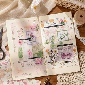 Bloc de Notas Adhesivas con 50 Hojas por Paquete, Serie de Flores de Temporada, Bloc de Notas Adhesivas Desprendibles para Manualidades - Product Image 4