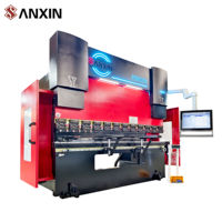 Presse plieuse hydraulique CNC entièrement automatique synchronisée SANXIN 110T3200 pour acier au carbone, contrôleur DA53T, table de travail de 3000 mm