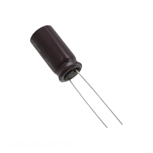 ตัวเก็บประจุแบบ Through Hole รุ่น UPM1E391MPD1TD ของผู้ผลิต 390 ไมโครฟารัด อลูมิเนียม 390UF 20% 25V แบบ Radial TH - Product Image 1