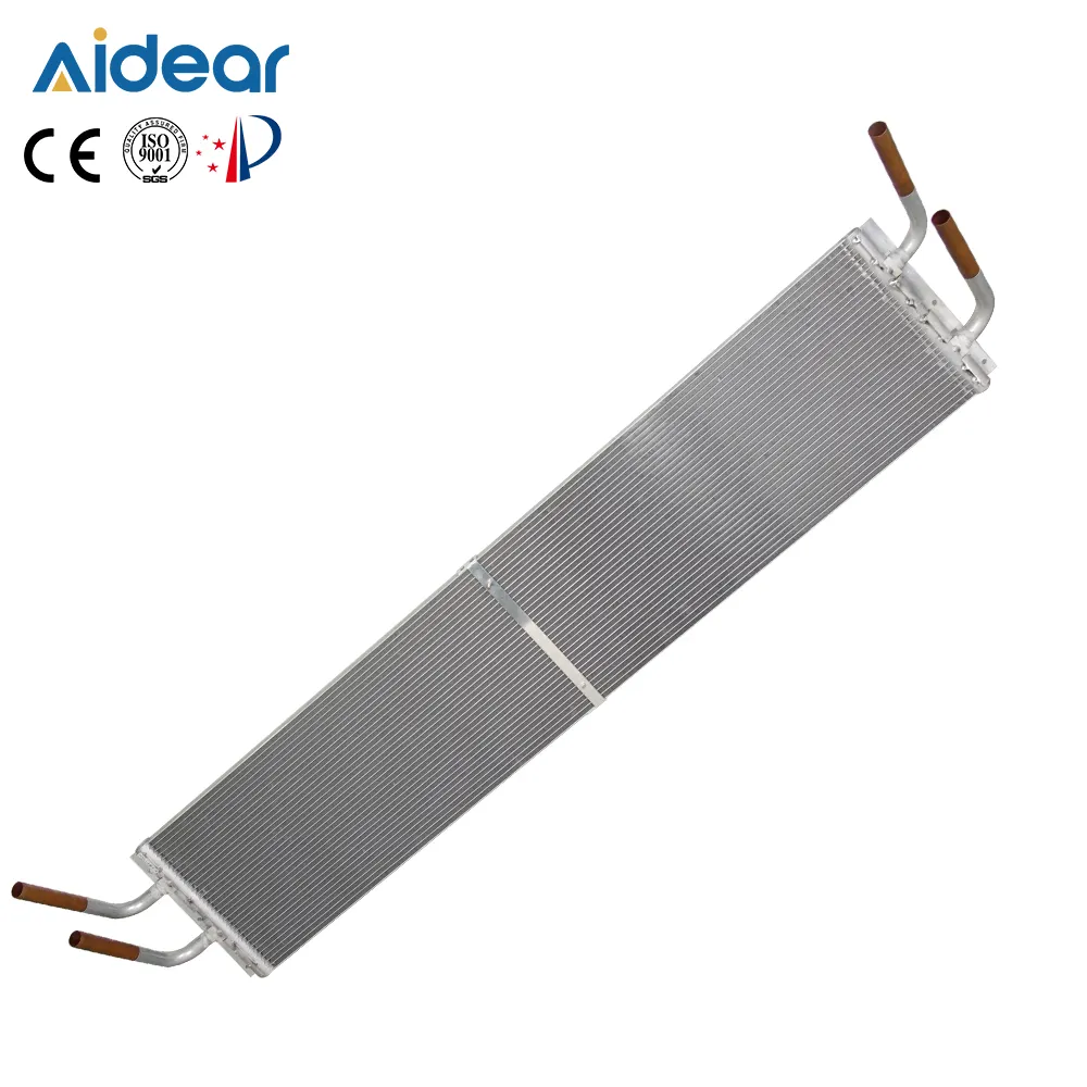 Aidear penjualan laris pabrik aluminium Microchannel penukar panas udara pendingin kondensor untuk V jenis Chiller