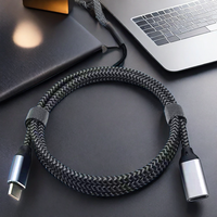 Angle droit 5A charge rapide type-c mâle femelle USB C câble d'extension pour imprimante IOS appareils ordinateurs PD câble de données Compatible