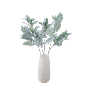 CallaFloral Fleur Artificielle Feuille Argentée Floquée Plante Verte Décoration de Mariage Style INS E-commerce Transfrontalier - Product Image 5