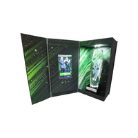 Boîte vidéo avec lumière LED clignotante, écran LCD personnalisé, emballage cadeau pour trophée