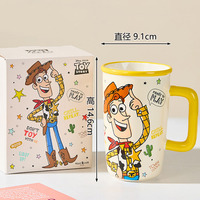 Tasse en céramique Toy Story, motif dessin animé Woody, Buzz, ours fraise, grande capacité, pour couple, usage quotidien