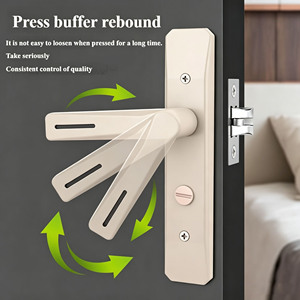 SSR Aluminium Bathroom Washroom <b>Door</b> <b>Lock</b> Set Touch Control Modern Design Easy Installation No Key 110mm Size Villa Hotel Use - Product Image 4