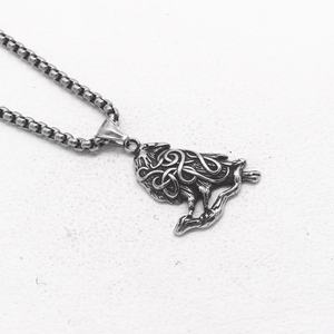 Collar con Colgante de Acero de Titanio Estilo Gótico Personalizado, Joyería Retro con Colgante de Cuervo, Venta al por Mayor, Joyería para Hombre - Product Image 3