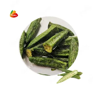 Gesunde Snacks VF getrocknete Okra-Gemüse chips Gebratenes Gemüse VF Okra Knuspriges Vakuum Gebratenes Okra Crisp