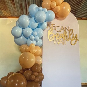 Baby Shower festa di nozze sfondo decorazione verde acqua blu palloncino arco ghirlanda di sabbia bianca pastello Macaron <span class=keywords><strong>in</strong></span> metallo palloncino d'oro - Product Image 5