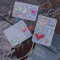 YS Style mixte Silicone boucle d'oreille moule boucle d'oreille résine moule fabrication de bijoux outils de coulée boucle d'oreille crochets pour artisanat breloques pendentif outil