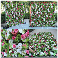 Décorations de mariage DKB, rose blanche et hortensia, fleur artificielle, tissu renforcé simulé, mur floral