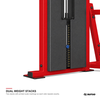 Appareil de musculation professionnel en acier pour salle de sport, à charges par broches, modèle MTS Hammers Row Machine, double pile de poids, pour musculation, 160 kg