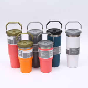 Thermos sport isotherme OEM/ODM RTS 30oz avec couvercle rabattable, gobelet pour enfants, bouteille d'eau en acier inoxydable à double paroi - Product Image 1