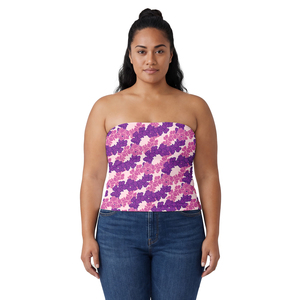 Top sin Tirantes con Estampado Tribal Polinesio Personalizado, Estilo Étnico, para Mujer, Traje Hawaiano con Tapa, para Fiestas - Product Image 2