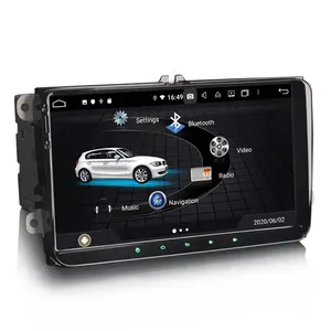 新款Erisin ES8791V 9英寸PX5 DSP Android 10.0汽车立体声车载GPS 4G DAB适用于VW高尔夫Pessat Polo Eos座椅Skoda Stere