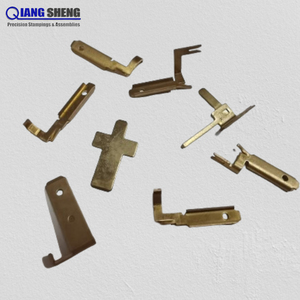 Hot Sale Custom Stamping Flat Connector Manufacturer Copper Brass Small Battery <strong>Terminal</strong> Tabs With Nickel Plating - Product Image 2
