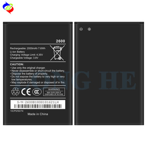 Batterie de téléphone portable Li-ion de haute qualité 3.8V 2000mAh 2600 batterie Rechargeable pour <span class=keywords><strong>WIKO</strong></span> Sunny <span class=keywords><strong>2</strong></span> <span class=keywords><strong>Plus</strong></span> - Product Image 3