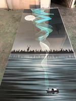 Panneau mural en PVC imitation marbre, revêtement imperméable avec finition UV, design intérieur moderne, Wandpaneel