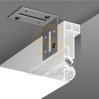 Plafonds tendus à prix compétitif, design dissimulé, bandes LED encastrées noir et blanc, profil mural d'éclairage, Ouzbékistan, Russie, plafonds tendus