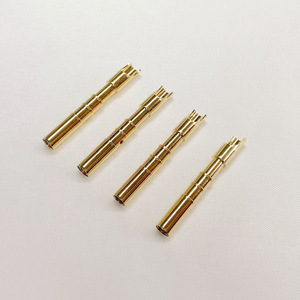 Conector de Pin Macho y Hembra Crown Spring, Latón Chapado en Oro, 1P, Desconexión Rápida, Terminal Impermeable para Aplicaciones Eléctricas - Product Image 1
