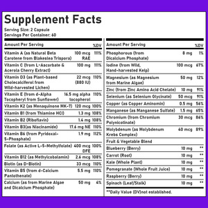 Multivitaminas y Minerales en Cápsulas Blandas de Fábrica, Apoyo para la Energía y la Función Muscular, 120 Cápsulas, Fortalecimiento Óseo y Función Muscular - Product Image 2