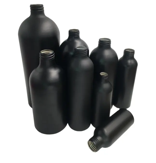 black spray bottle aluminum 3oz 100ml 8 oz 250 ml matte black aluminum spray bottles