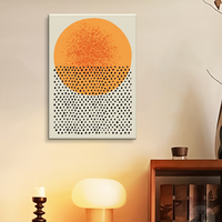 Vente en gros de lignes abstraites sur toile imprimée peinture géométrie art mural salon pour décoration murale