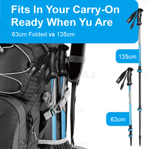 Bâtons de randonnée télescopiques en aluminium légers XATP pour la randonnée, la <span class=keywords><strong>marche</strong></span> sur neige et la <span class=keywords><strong>marche</strong></span> à pied - Product Image 3