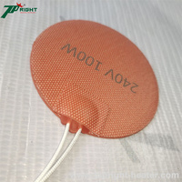 Plaque chauffante en silicone de forme personnalisée, élément chauffant électrique en caoutchouc de silicone, diamètre extérieur 78 mm