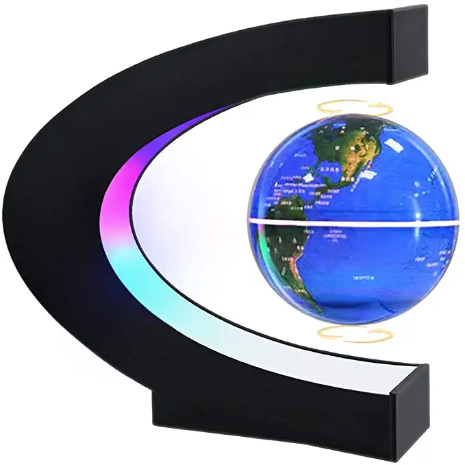Zwevende Globe Met Led-verlichting C Shape Magnetische Levitatie Zwevende Globe World Map Voor Bureau Decoratie