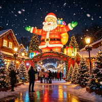 Komplettlösungen für Weihnachtsbeleuchtungsparks, Maßgefertigte Santa-Laterneninstallationen für Festliche Beleuchtung von Sehenswürdigkeiten