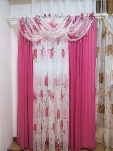 <span class=keywords><strong>Tende</strong></span> Moderne Oscuranti Ignifughe in Poliestere Certificato OEKO-TEX, Vendita all'Ingrosso, Ricamo Floreale Rosso, 7 in 1 - Product Image 4