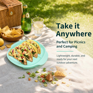 Silicone Taco Holder for Family Party Taco Tuesday Stand Rack Food Grade Silicone Plate <b>Microwave</b> Oven Safe Dishwasher Safe - Product Image 1
