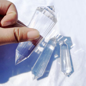 Gros naturel Vogel cristaux tour 24 facettes crystal clear cristal D'énergie Double point pour fengshui - Product Image 5