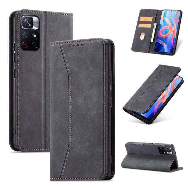 Luxury Handmade PU Leather Wallet Case for Xiaomi 17 Ultra Poco X7 M7 M5 M3 F5 Pro Magnetic Flip Cover With Stand Card Holder
