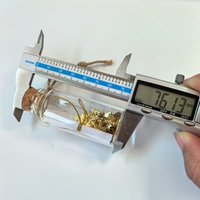 Frascos de cilindro de vidrio transparente pequeños con tapón de corcho de madera para tubo de ensayo de muestra botella de deseos o contenedor de vidrio