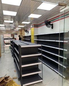 Modern Design Double-<b>Sided</b> Heavy Duty Supermarket Rack New Metallic Shelving Display Racks 5 Shelves Convenience Grocery Retail - Product Image 4