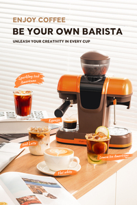 <span class=keywords><strong>Cafetera</strong></span> Semiautomática de 20 Bares con Espumador de Vapor y Molinillo de Café Ajustable para Uso Doméstico - Product Image 5