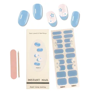 Lâu dài bán chữa khỏi Gel Nail Strips UV đèn Nail Polish 20 cái đầy đủ Gel Nail kết thúc tốt đẹp dễ dàng để áp dụng