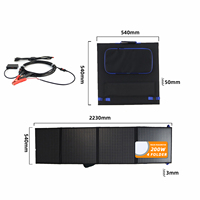 Panel Solar Monocristalino Plegable Portátil de 200W, Resistente al Agua, para Camping, Senderismo y Uso Doméstico, Precio de Fábrica al por Mayor