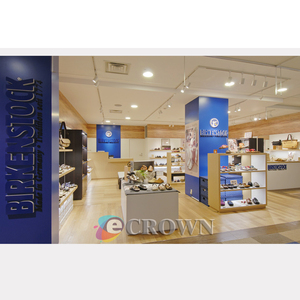 <strong>Ambrosial</strong> Leather Shoe Shop showcase Design Smoothie Mdf Donut Shop Design OEM - Product Image 6
