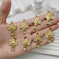 Fashion Gold Plated Instrument Shape Design with Zircon Pave Pendant Charms Brass Jewelry Finding