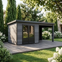 Casas de Jardín Móviles Serie D de Madera WPC, Robustas, con Vidrio Antibalas, Temperatura Constante, Protección UV