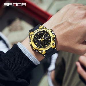 Relojes Deportivos SANDA para Hombre, Reloj de Pulsera LED Resistente al Agua para Exteriores, Cronómetro, Nuevo Reloj de Moda <span class=keywords><strong>2023</strong></span> 9011 - Product Image 4