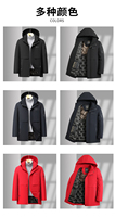 Veste d'hiver imperméable extensible à capuche et rembourrée pour homme, coupe ample, avec fermeture éclair épaisse, design réversible, tissu en nylon, service OEM